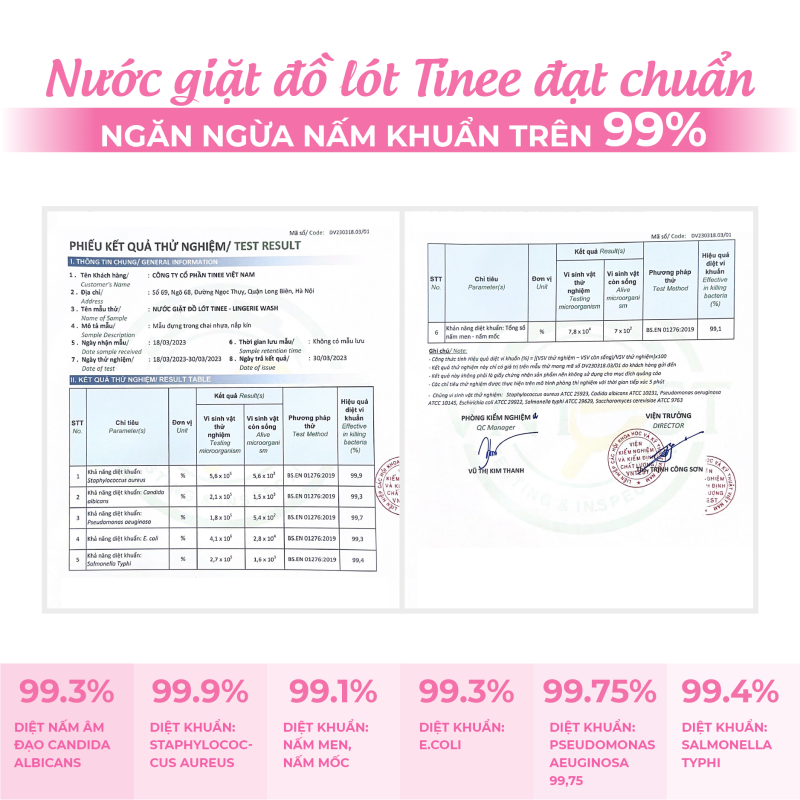 Cách diệt khuẩn đồ lót sạch sẽ và bảo vệ vùng kín khỏe mạnh 4 Kiểm định nước giặt Tinee