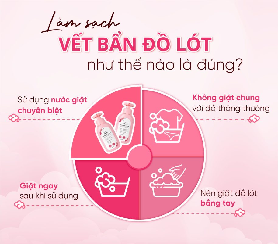 Hướng dẫn 5 cách làm sạch vết ố vàng dễ dàng trên quần lót 4 Hướng dẫn sử dụng nước giặt đồ lót Tinee