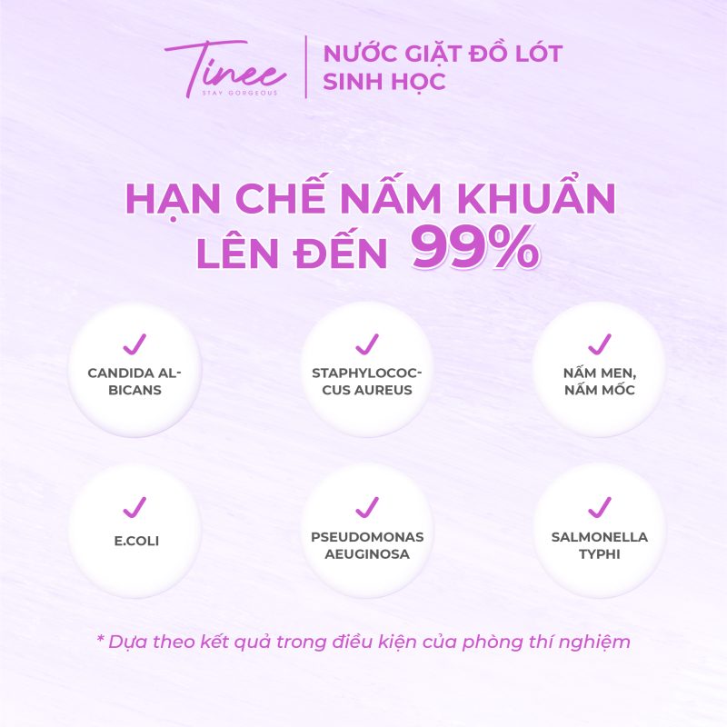 Review nước giặt đồ lót Tinee với bộ thành phần chuyên sâu dành riêng cho quần chip 4 Giấy chứng nhận của nước giặt đồ lót Tinee