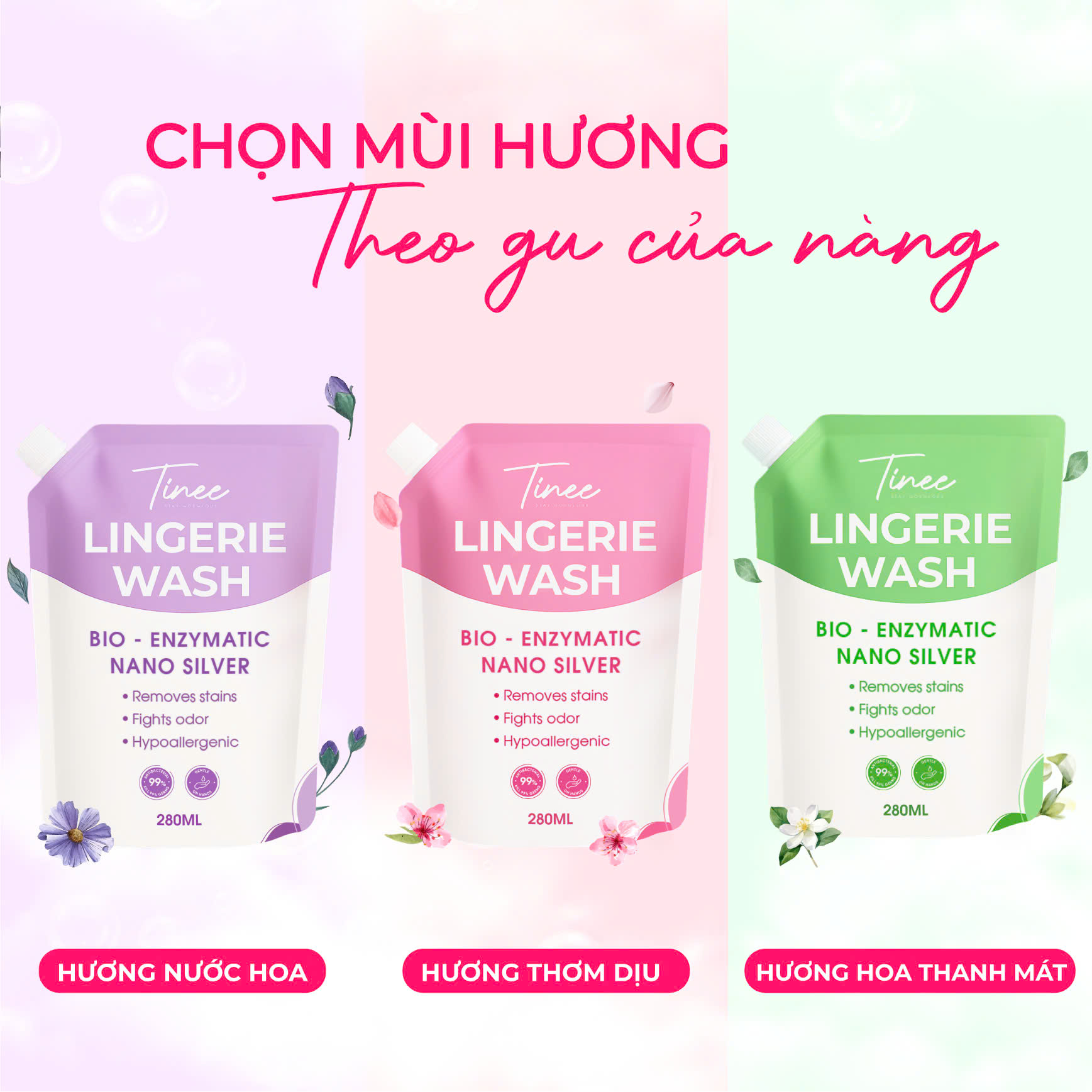 Túi Refill - Nước Giặt Đồ Lót Hạn chế nấm khuẩn Túi Refill - Nước Giặt Đồ Lót Hạn chế nấm khuẩn